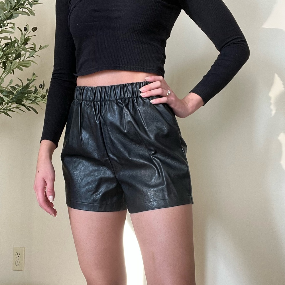 Nasty Gal Faux Leather Shorts